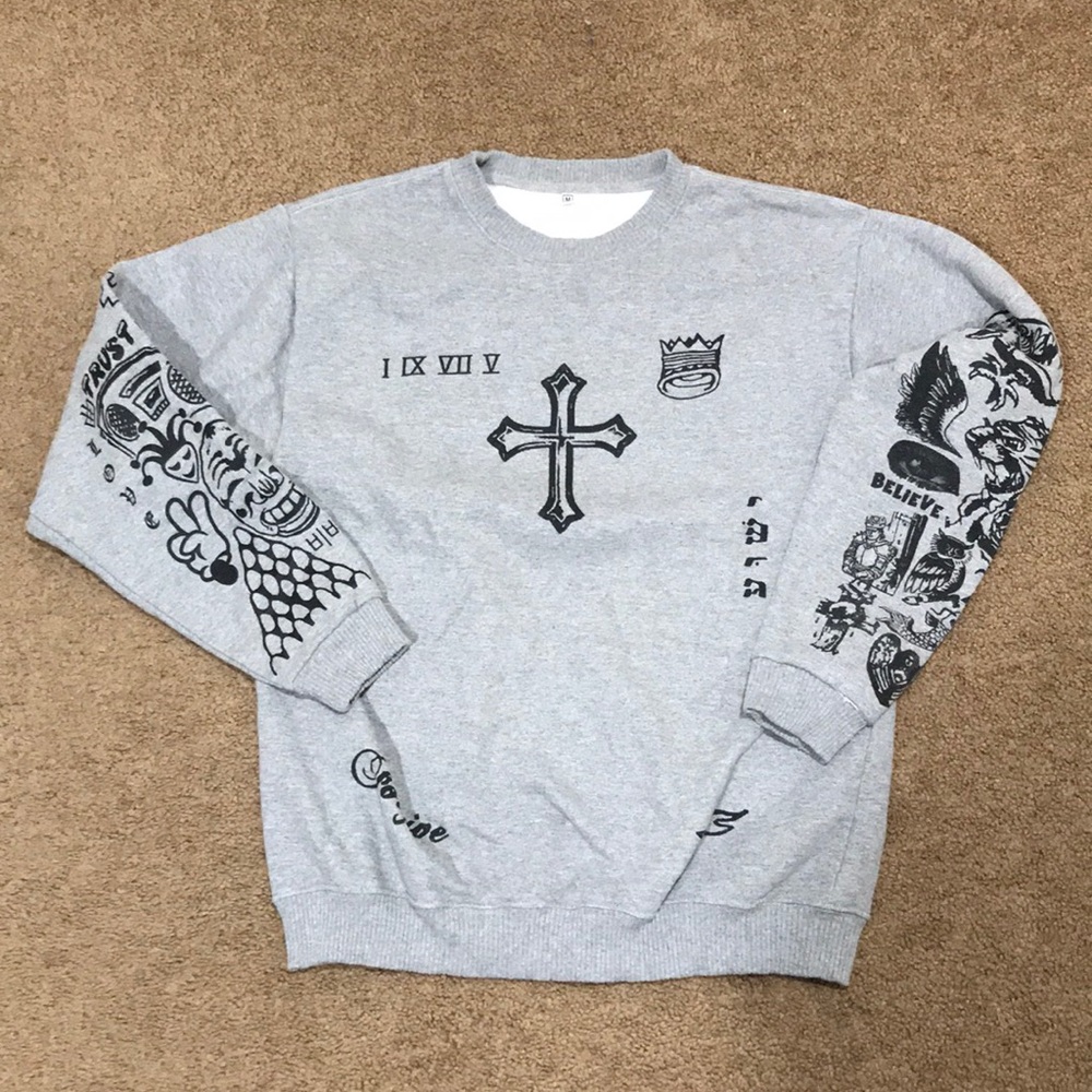Justin Bieber tattoo sweatshirt